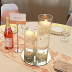 WGVI Quality Thick Weighted Clear Cylinder Glass Vases, 3" W x 16" H, Skinny Bud Tall Vase Floral Bouquet Flower Arrangements Wedding Centerpieces Container Candle Holders Home Decor, 1 Piece