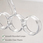 5-Hole Snag-Free Scarf Hanger Closet Organizer, Clear Plastic Accessory Holder for Scarves Belts Shawls Ties