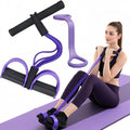 Resistance Bands for Exercise,6-Tube Elastic Yoga Pedal Puller Resistance Band, Natural Latex Tension Rope Fitness Equipment, for Abdomen/Waist/Arm/Leg Stretching Slimming Training