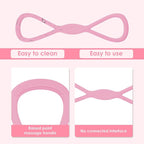 2 Pack Figure 8 Resistance Bands with Handles, Silicone Exercise Bands for Arm, Back, Chest, Shoulder, 15 & 25LB Set