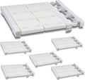 Gerrii 6 Pcs Closet Tension Shelf Rod Expandable Shelf Locker Organizer Adjustable Storage Rack Scalable Layered Divider Separator for Cabinet Wardrobe Kitchen Bathroom (10.83''-17.91'')