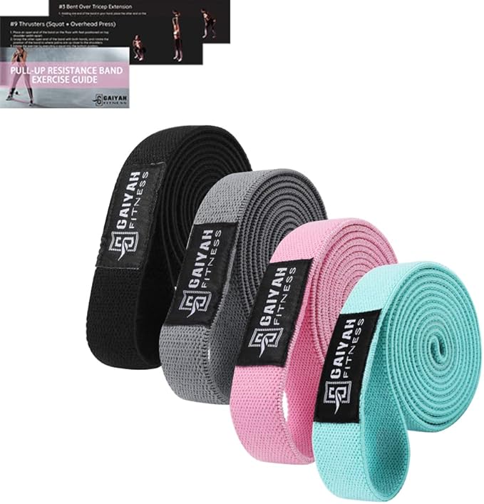 Long Resistance Bands for Working Out Women, Fabric Resistance Band, Stretch Bands for Exercise Bands Resistance Bands Set for Physical Therapy, Elastic Bands for Exercise, Ligas para Hacer Ejercicio