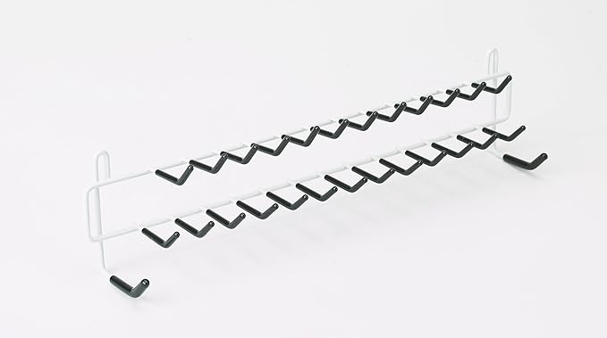 ClosetMaid Epoxy coated steel 8051 Tie and Belt Rack, White, 3.5