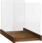 Patented Comic Book Storage Holder – Wooden & Acrylic Display Box/Case for Collectors – Organizer for Comics, Magazines & Books – Holds 150 Issues, 14.5x8 in (Dark Walnut)