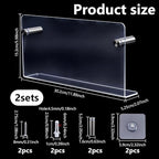 AHANDMAKER 2-Pack Acrylic Magazine Holder Brochure Holder Wall Mount 12" Record Magazine Rack Hanging Bookshelf Literature Storage Rack for Waiting Room, Living Room, Office, Home