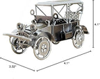 Metal Antique Vintage Car Model Home Décor Handmade Handcrafted Collections Collectible Vehicle (Silver)