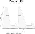 Americanflat Acrylic Easel Stand - 6" Tabletop Easel and Plate Stand - Lightweight Display Holders for Photos, Cards, Frames, Books, Magazines, Albums - Home or Office Decor