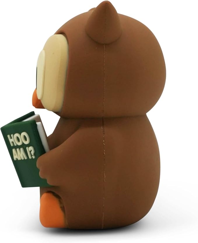 Little Readers – Cute Figurines for Bookshelves, Desks, Terrariums & Home Decor – Book-Loving Animal Statues - Owl