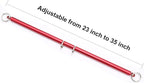 Red Pilates Spreader Bar Kit, Complete Gym Fitness Set & Home Yoga with Exercise Guide and Storage Bag