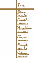 Qtaikong Large Metal Cross Wall Art with Scripture - Christian Religious Wall Decor, Jesus Home Church Wall Hanging, Scripture-Inspired Christian Gift for Christians, 36inch (Golden)