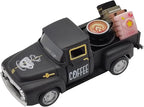 Coffee Bar Decor Vintage Mini Metal Pickup Truck Decor with Book Accessories for Coffee Station, Farmhouse Tiered Tray Tabletop Decorations for Home Kitchen, Office, Cafe