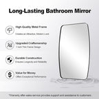 ANDY STAR 24x48 Black Bathroom Mirror, Oblong Vanity Mirror with Stainless Steel Metal Frame, Matte Black Oval Mirror for Over Sink, Modern Anti Rust Wall Mounted