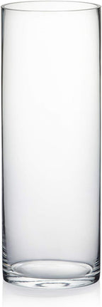 WGV Cylinder Vase, Diameter 5", Height 14", Clear Glass Floral Planter Container, Tall Centerpiece Arrangement for Wedding Party Event Home Office Decor, 1 Piece