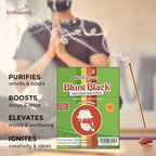 Blunt Black Hand-Dipped Incense Sticks | Premium 12 Assorted Packs - 144 Sticks, 11" Long | Aromatherapy with Long Burn Time | Free Wooden Stick Holder (Scents May Vary)