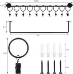 Viklluyr Hat Rack for Baseball Cap Hat Storage with 20 Hooks - Modern Metal Hat Organizer Wall Mounted Caps Hanger Set of 2 for Closet Door Bedroom Entryway Laundry