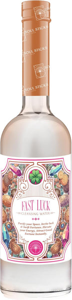 SOUL STICKS Cleansing Water 7.5 oz. Bottle for Rituals, Clearing Negative Energy and Purifying Home Spiritual Florida Water (Fast Luck)