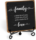 Farmhouse Decor Sign, Home Plaque Wooden with Stand, Housewarming Gifts for Women Men Family, Table Desk Cubicles Accessories for Living Room Bedroom Home Decorations