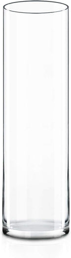 CYS Excel Glass Cylinder Vase (H:18" D:5") | Multiple Size Choices Glass Flower Vase Centerpieces | Hurricane Floating Candle Holder Vase