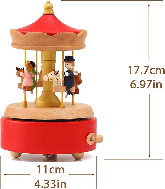 ROSIKING Classical Music Box Revolve Musical Boxes Christmas Birthday Valentine's Day Gifts for Lover, Boyfriend, Girlfriend, Husband, Wife Plays You are My Sunshine