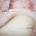 Ghouse Soft Faux Sheepskin Fur Rug 4x6 Pink Fluffy Plush Shag Bedside Rug Nursery Rugs Carpet Area Rug for Living Room Bedroom Playing Room Decor