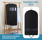 KIMBORA 43" Suit Bags for Closet Storage and Travel, Gusseted Hanging Garment Bags for Men Suit Cover With Handles for Clothes, Coats, Jackets, Shirts（3 Packs）