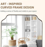 ANDY STAR 30"x30" Chrome Square Mirror, Polished Nickel Scalloped Bathroom Mirror for Over Sink, Modern Decorative Mirror with Designer Rounded Notched Corners, Anti-Rust SUS304 Frame