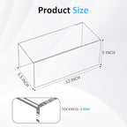 Sezanrpt Acrylic Shelf Riser 12x5.5x5 pack of 2, Countertop Acrylic Display Storage Organizer for Funko Pop Figure, Cosmetics, Bags, Shoes, Toys, Collectibles, 12x5.5x5 Inch