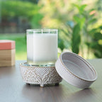 Candle Warmers ETC 2-in-1 Candle and Fragrance Warmer for Warming Scented Candles or Wax Melts and Tarts with to Freshen Room, Vintage White Lace