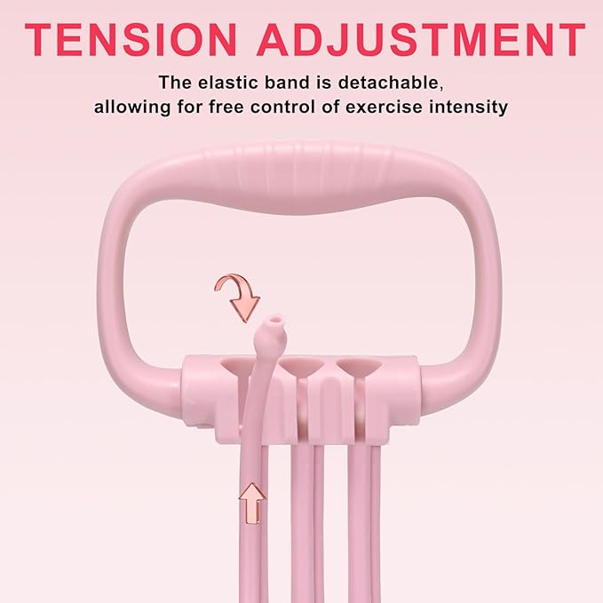 Figure 8 Resistance Band for Women 15-90LBS, Adjustable Resistance Bands with Handles for Arm Back Exercise, 6 Fitness Elastic Rope, Stretch Bands for Yoga, Pilates, Strength Training