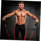 Garneck 4pcs Resistance Band Handles Plastic D Ring Exercise Strap Foam Handle Band Fitness Equipment for Home Gym Overhead Strength Training Stretching Black