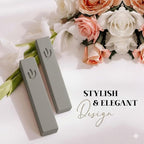 SURI Mezuzah for Door – 4 Inch Light Gray Concrete Mezuzah Case with Printed Scroll, Judaica Entry Design, Fits a 3 Inch Mezuza Scroll, Gift Box Included