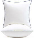 puredown® 24x24 Pillow Inserts Set of 2, Overfilled Down Alternative Euro Pillows with 100% Cotton Cover, Plush Fluffy Decorative Throw Pillows for Couch, Sofa, Bed and Home Decor