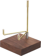 Hipiwe Display Stand Easel with Adjustable Metal Arms Wooden Base Rock Display Easel Holder for Fossil Coral Geodes Rock Mineral Agate Plate Seashell and Small Collectibles,2.6"x2.6"x4.2"