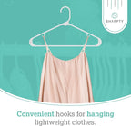 Sharpty Plastic Clothes Hangers - Adult Plastic Hanger - Clothing Hangers - Standard Hangers for Clothes - Space Saving Hangers - Ideal for Shirt, Dresses, Coat Hangers (60-Pack, White)