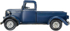 SOFFEE DESIGN 12in Collectible-Vehicles Classic Truck, Pick-up Model Iron Decorations, Collectible Figurine Desktop Car Wine Holder for Home Decor, Dark Blue