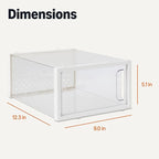 Amazon Basics Stackable and Foldable Clear Shoe Storage Organizer Box, Small, 12-Pack