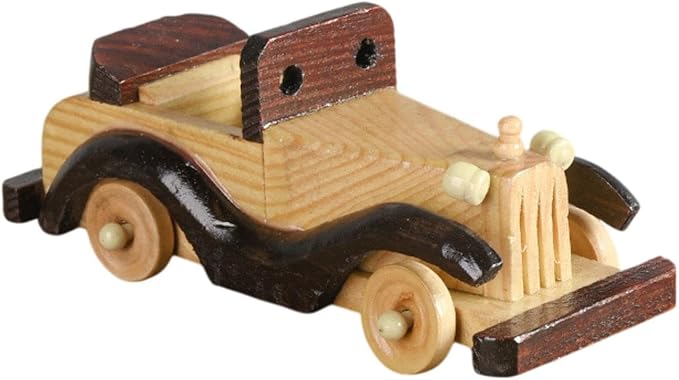 MagiDeal Vintage Car Model Miniature Automobile Antique Design Collectible Vehicle Figurine Wooden Ornament for Lovers Adults Him Son, Style C