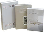 3 PCS Faux Decorative Books for Home Decor-Coffee Table Books Decor-Aesthetic Fake/Faux Books for Decoration,libros Decoration for Coffee Table, Shelf Accessories (Eight THE Space Soft)