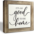 Inspirational Wood Signs - Home Quote Decor for Front Door & Entryway, Farmhouse Decor, Housewarming Gift, 'It's So Good To Be Home'