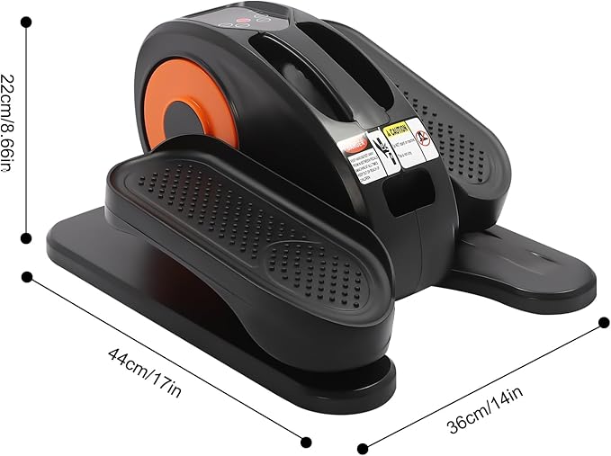Under Desk Elliptical, 2 in 1 Ellipse Leg Exerciser for Seniors Adults 5Gear Electric Seated Pedal Exerciser W/Anti-Slip Pads Quiet Elliptical Machine with Remote Control for Home