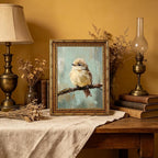 Large Gold Framed Bird Canvas Wall Art Vintage Bird Beige Sparrow painting Decor Pictures Sparrow on Branch Bedroom Living Posters Prints for Corridor Classroom Bedroom Kitchen Room Decoration