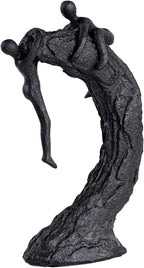 Hebdids Modern Art Sculpture - Living Room and Office Dynamic Climbing Wall Character Decoration, Black Statue,9 x 5.51 x 1.97inches Elegant Black Home Decoration Gift
