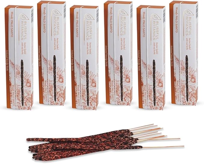 Tulasi Palo Santo Cleansing Incense Sticks (48 Scent Sticks) | with Real Herbs | Long-Lasting 55-Minute Burn | Perfect for Meditation, Yoga & Removing Negative Energy