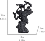Hebdids - Abstract Wall-Climbing Sculpture in Matte Black,Living Room and Office Dynamic Climbing Wall Character Decoration, Black Statue, 8.27 x 5.12 x 1.97inches Elegant Black Home Decoration Gift