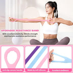 Figure 8 Fitness Resistance Band, 3pcs Arm Back Shoulder Exercise Bands Training Elastic Ropes for Working Out, Exercise Equipment for Physical Therapy,Yoga,Pilates, Stretching