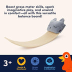 Battat Education – Wooden Balance Board for Toddlers – Montessori Wobble Toy for Core Strength & Coordination – Durable Wood Construction – Active Play for 3+ Years
