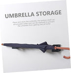 DOITOOL Unbrella Wall Mounted Umbrella Holder Stand Adhesive Umbrella Rack Cane with Drip Tray for Home Indoor, Black Storage Shelving