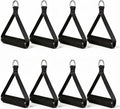 Garneck 4pcs Resistance Band Handles Plastic D Ring Exercise Strap Foam Handle Band Fitness Equipment for Home Gym Overhead Strength Training Stretching Black