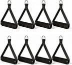 Garneck 4pcs Resistance Band Handles Plastic D Ring Exercise Strap Foam Handle Band Fitness Equipment for Home Gym Overhead Strength Training Stretching Black