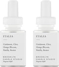 Pura & Brooklyn Candle Studio Home Scent Refill - Smart Home Air Diffuser - Long-Lasting Luxury Fragrance per Refill - Home Essential - Clean & Safe Diffuser Fragrance - 2 Pack, Italia